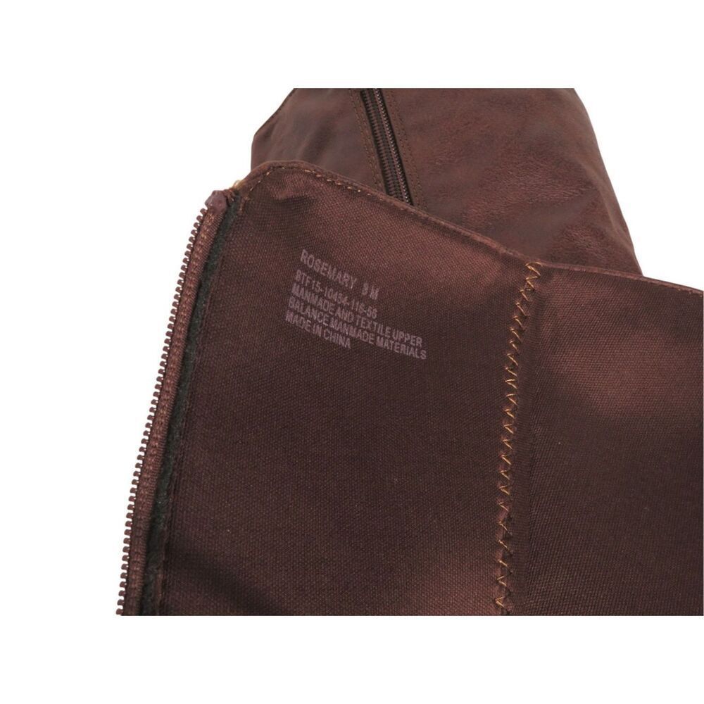 Baretraps Rosemary Tall Slouch Heeled Boots Round Toe Faux Leather Women 8 Brown - Picture 7 of 7